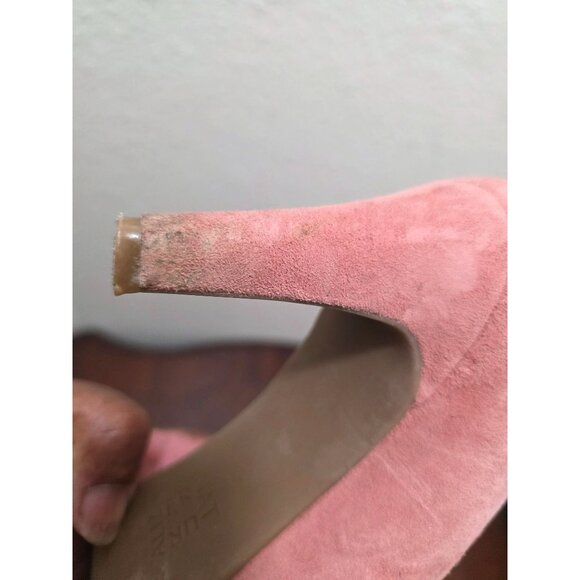 Naturalizer Women's Pink Suede 3" Heeled Pumps Almond Toe Size 8.5 - Picture 8 of 9